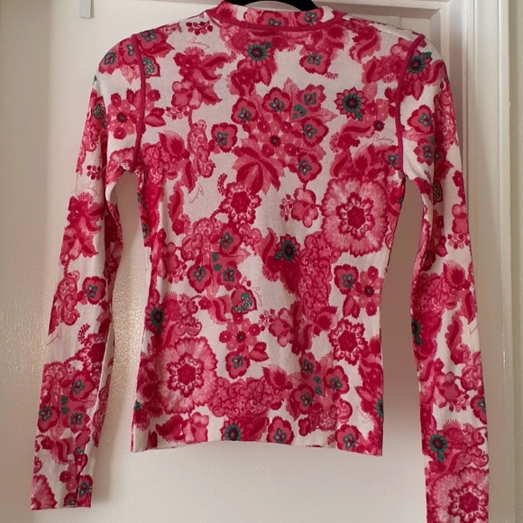 Women's Fuchsia/Emerald multi Pattern Burberry Cardigan - Picture 2 of 5